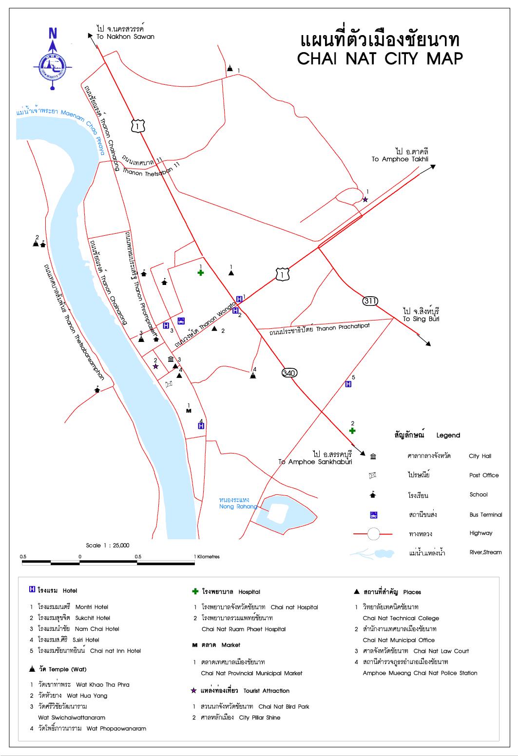 tour map chai nat 2