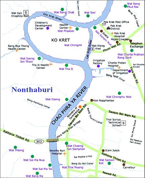 tour map nonthaburi