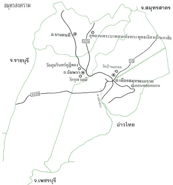 tour map samut songkhram
