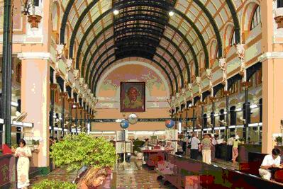 ทัวร์ ไปรษณีย์กลางโฮจิมินห์ ประเทศเวียดนาม tour-klanghojimin-postoffice-vietnam