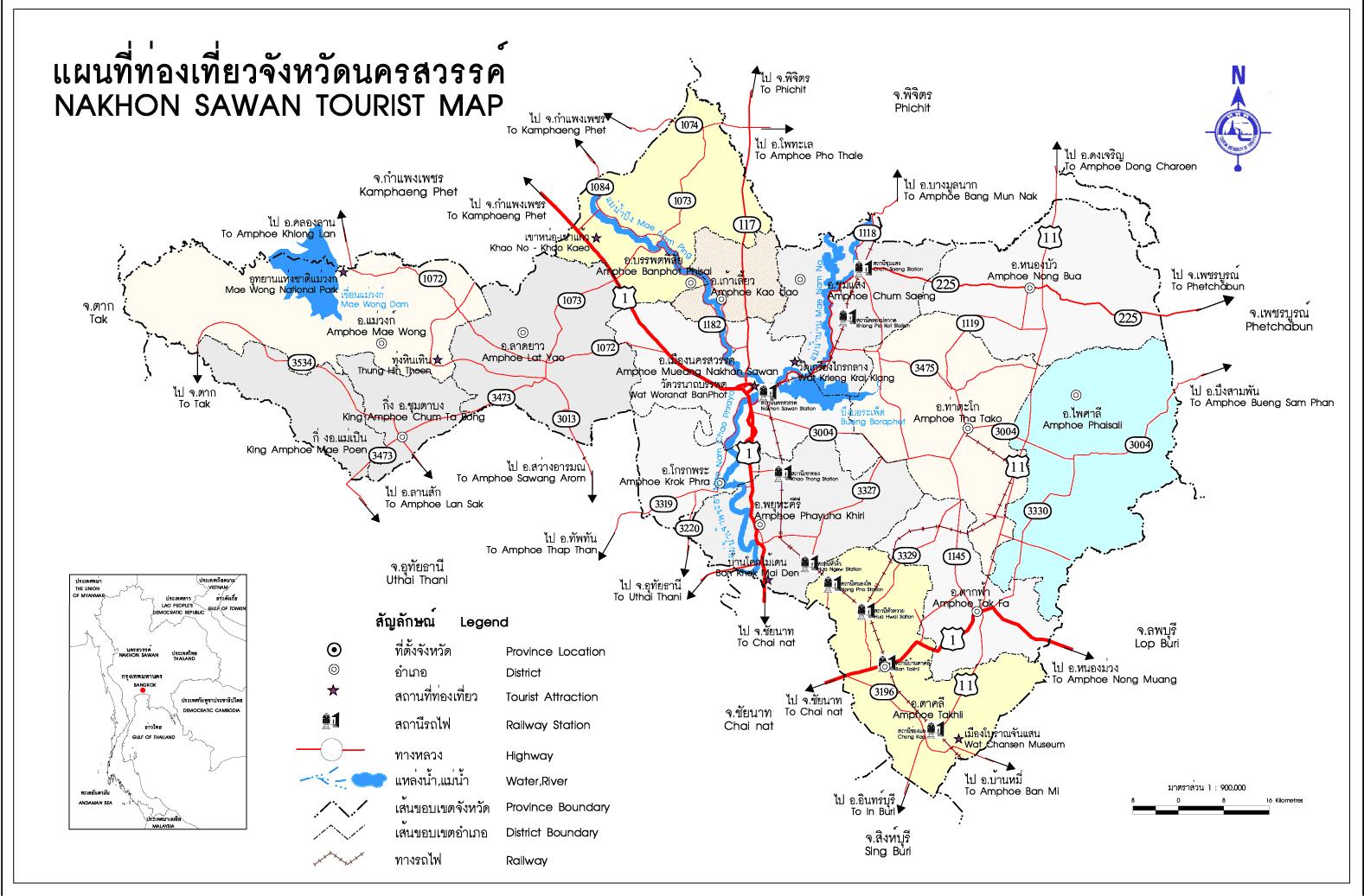 tour map nakhon sawan