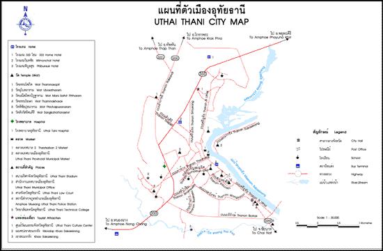 ทัวร์ แผนที่ตัวเมือง จังหวัดอุทัยธานี tour map uthai thani 2